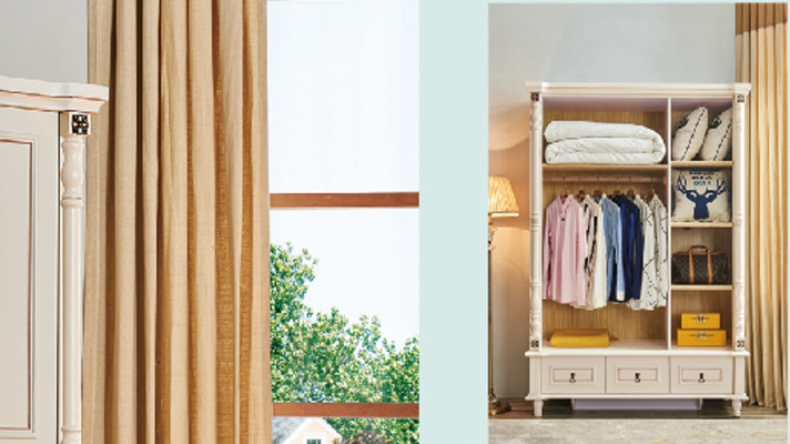 Set da camera da letto Letto Comodino Armadio Letto Hotel in legno Design 4 pezzi.