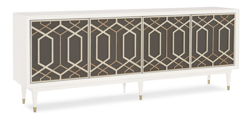 Mobili di design di lusso, comodini, tavolino basso, credenza, armadi moderni in legno.