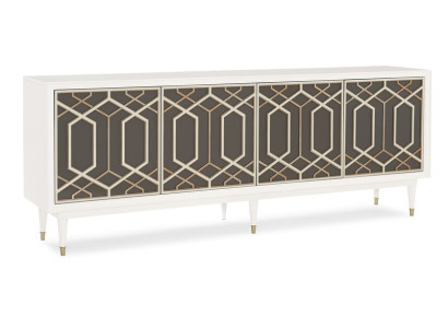 Mobili di design di lusso, comodini, tavolino basso, credenza, armadi moderni in legno.