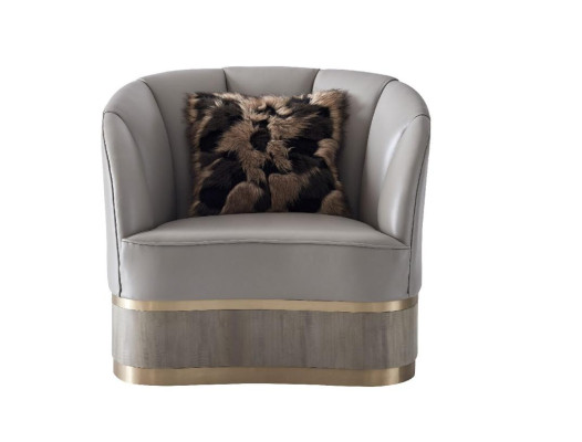 Poltrona Sedia Designer Imbottita Relax Tessuto Pelle Lounge Club Monoposto Nuova