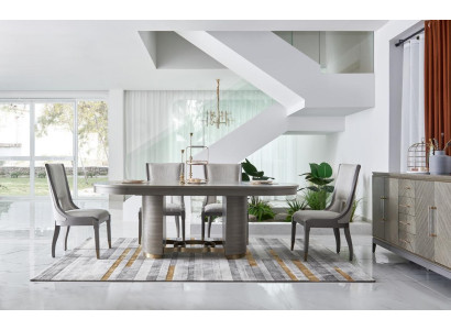 Tavolo da pranzo di lusso in legno design 221x95cm per sala da pranzo.
