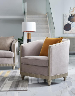 Sedia singola Sedia reale Trono Imbottita Lounge Sedie Divano Albergo