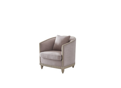 Soggiorno Poltrona di lusso Hotel Rivestimento Moderno Decorativo Design Grigio