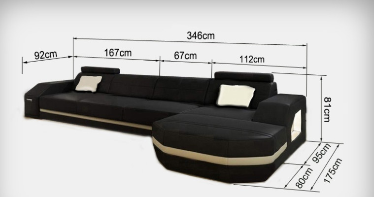 Elegante divano angolare nero a L Mobili eleganti per la tua casa