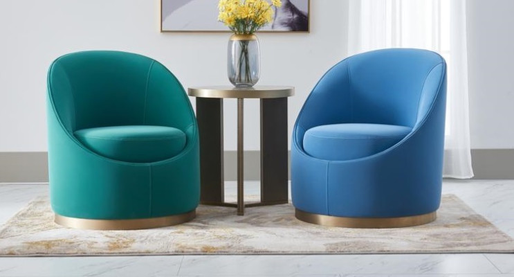 Salotto in turchese poltrona da design monoposto imbottita arredamento lounge club.