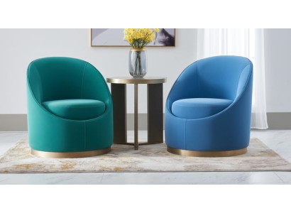 Salotto in turchese poltrona da design monoposto imbottita arredamento lounge club.