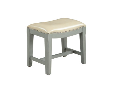 Sgabello Panca Poggiapiedi Divano in Pelle Nuovo Pouf Pouf Imbottito