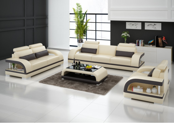 Divano in pelle divano soggiorno 3 + 2 + 1 posti divani set arredamento decorativo design nuovo