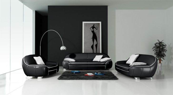 Divano in pelle Divano angolare 3+2+1 posti Design di divani moderni con porta USB