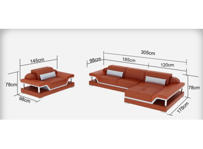 Design divano in pelle Divano Divano Cuscino Polster Angolo Salotto Set Divani Nuovo G8004F