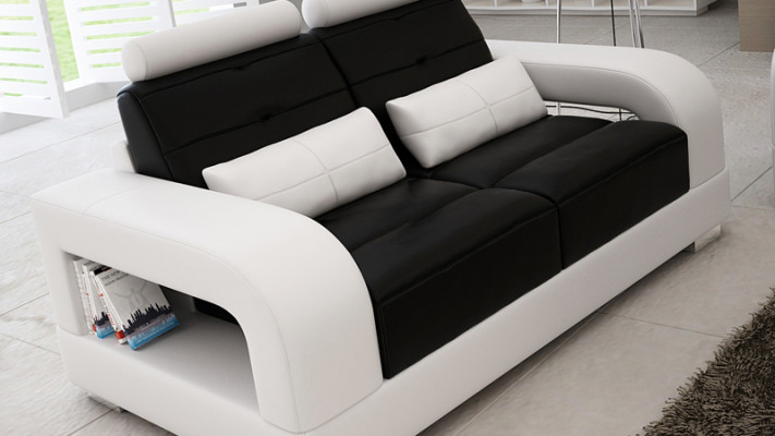 Divano in pelle Divano Set di divani 3+2+1 posti Set di divani Design Moderno Sofa