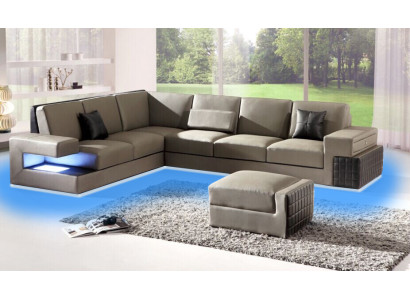 Moderno divano angolare imbottito in pelle design, divano set soggiorno.