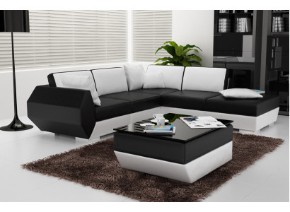 Sofà d'angolo elegante in pelle multifunzionale e stiloso per la tua casa.