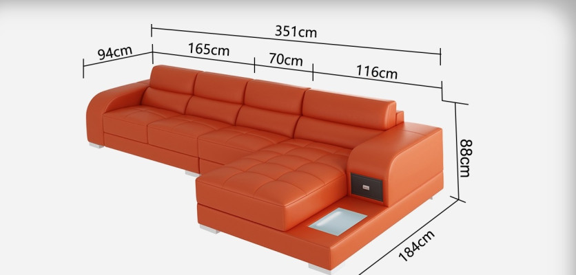 Design elegante Il divano a forma di L nero per raffinatezza e comfort