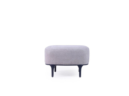 Designer Modern Grey Ottoman Soggiorno Tessuto Imbottito Mobili Imbottiti