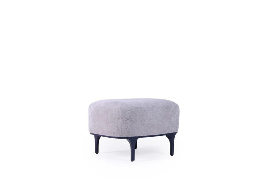Designer Modern Grey Ottoman Soggiorno Tessuto Imbottito Mobili Imbottiti