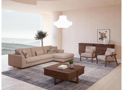 Nuovo set di divani soggiorno Designer 2 poltrone di lusso beige mobili imbottiti