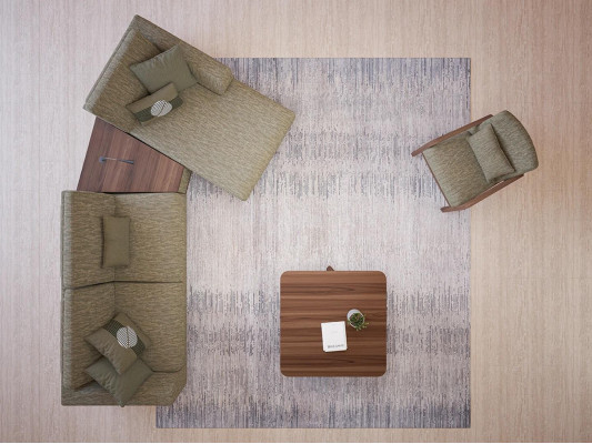 Set soggiorno 2 pezzi completo divano angolare a L relax poltrona moderna tessuto