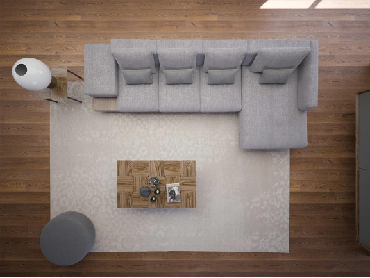 Divano d'angolo a L grigio design soggiorno mobili imbottiti ad angolo nuovi