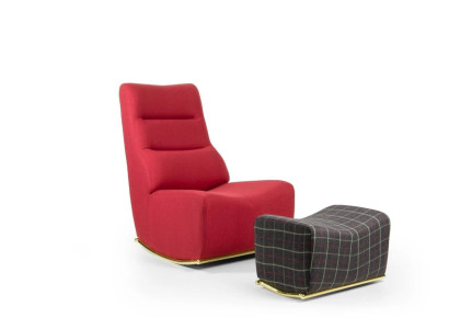 Set soggiorno 2 pezzi poltrona con sgabello mobili moderni arredamento