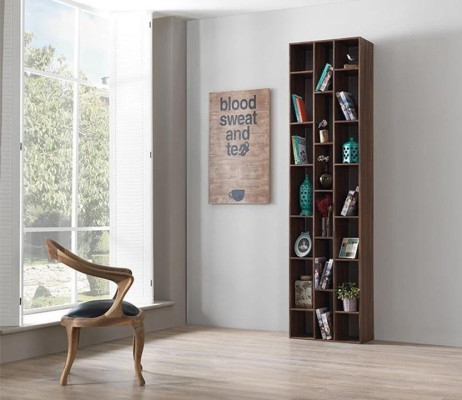 Scaffale libreria Libreria Scaffale Soggiorno Design Legno Marrone Nuovo