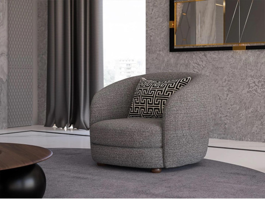 Grigia poltrona design arredamento imbottito soggiorno nuovo seduta arredamento
