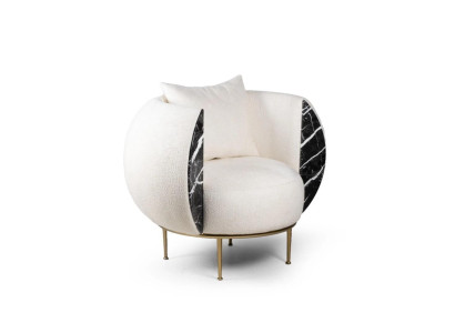 Design poltrona soggiorno Divano di lusso Nuovo tappezzeria Moderna Tessuto Nuovi mobili imbottiti