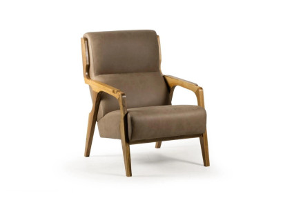 Design Grigio Poltrona Salotto Imbottita Pelle di lusso Sedile Mobile