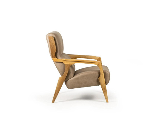 Design Grigio Poltrona Salotto Imbottita Pelle di lusso Sedile Mobile