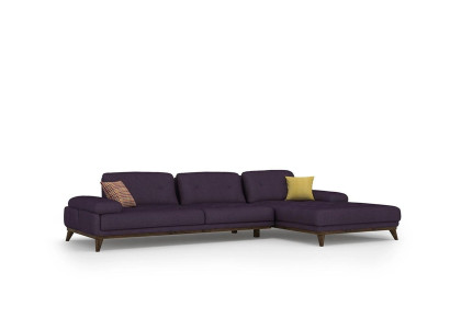 Soggiorno di lusso viola angolare divano ad angolo L-forma arredamento divano divano nuovo
