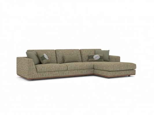 Divano angolare verde a L forma soggiorno imbottito moderno in tessuto sofa couch.