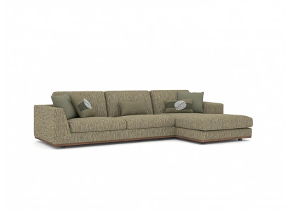 Divano angolare verde a L forma soggiorno imbottito moderno in tessuto sofa couch.