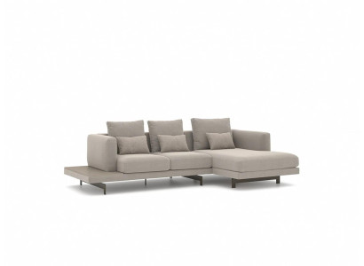 Divano angolare moderno grigio designer per il soggiorno.