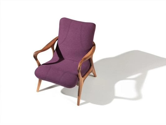 Design sedie viola poltrona divano sedile soggiorno legno moderno imbottitura tessuto