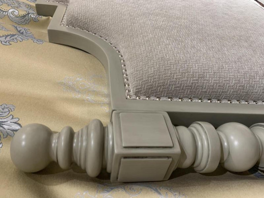 Letto Letto matrimoniale Camera da letto Design Letti Moderni Imbottiti Legno Tessile Mobili Nuovi