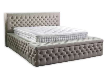 Chesterfield Doppio Hotel Letti Camera da Letto in Pelle Moderni Imbottiti