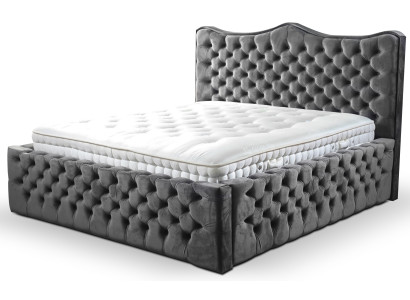 Design di lusso Camera da letto matrimoniale boxspring completa con letto imbottito