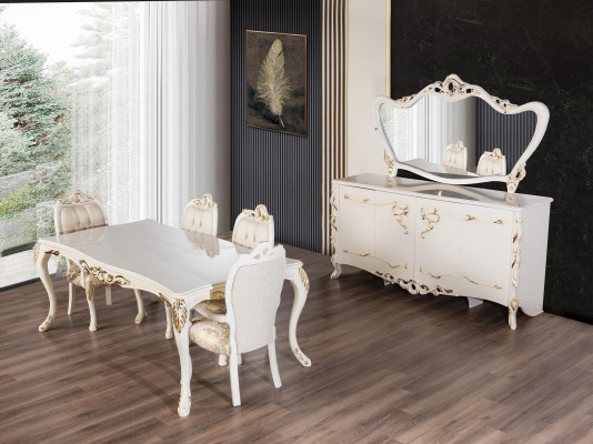 Set da pranzo Tavolo + 4 sedie Set di sedie da pranzo Tavoli Gruppo 5 pezzi.