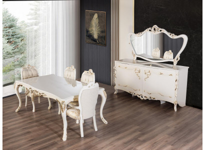 Set da pranzo Tavolo + 4 sedie Set di sedie da pranzo Tavoli Gruppo 5 pezzi.