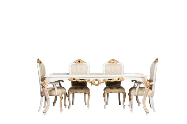 Tavolo di lusso classico in legno stile barocco rococò antico soggiorno e sala da pranzo.