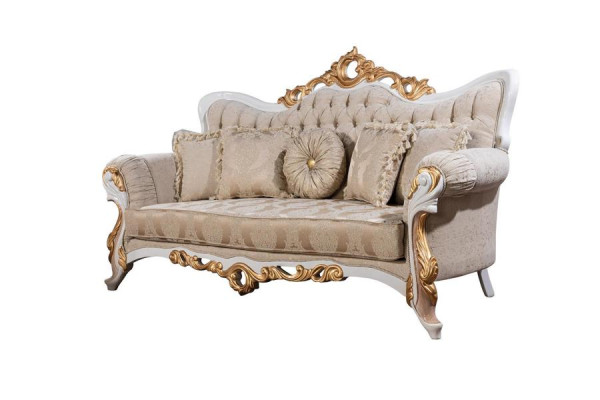 Set di divani 3+1 posti design in pelle per soggiorno, divano imbottito relaX classico