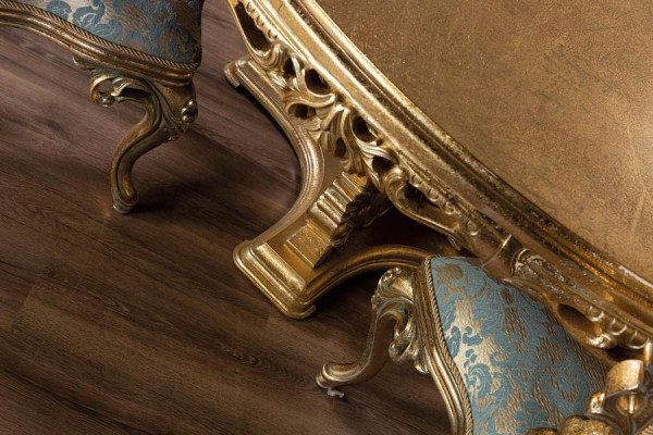Tavolo da pranzo barocco dorato Tavolo rotondo Tavoli rotondi in legno 173cm