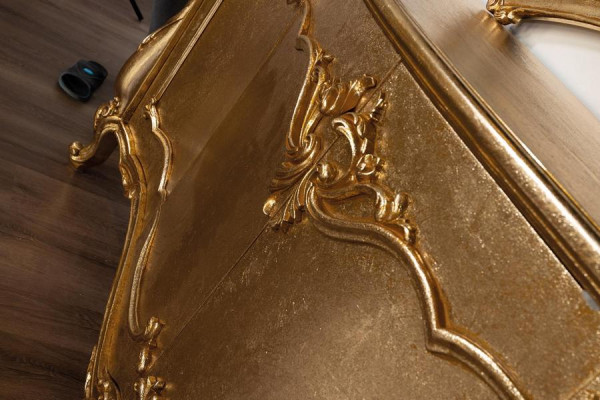 Tavolino specchio lusso mobile credenza set mobili cassettiere arredamento oro