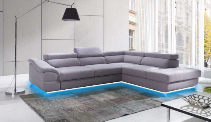 Divano angolare con funzione letto, divano angolare per zona giorno, divano angolare, divano, angolo, set di imbottitura.