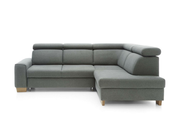 Moderno divano ad angolo imbottito in tessuto, divano letto, ordinazione imbottito