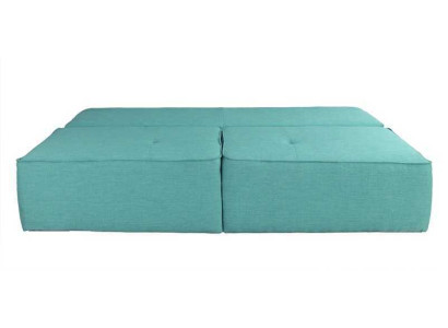 3 divano a 3 posti in tessuto con funzione letto, nuovo.