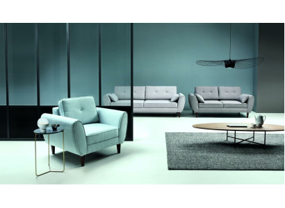 Design divano Chesterfield in stoffa poltrona poltrona da salotto 1 posto divani imbottiti lounge club