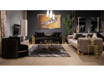 Sofà 3 posti + 3 posti + 1 poltrona Set moderno di sedie relax per mobili da salotto