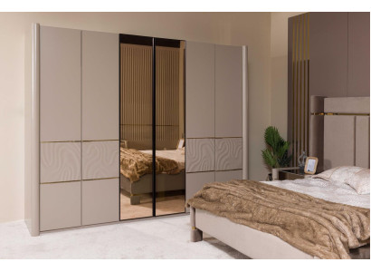 Armadio Armadio di lusso Camera da letto Mobili in legno di nocciola