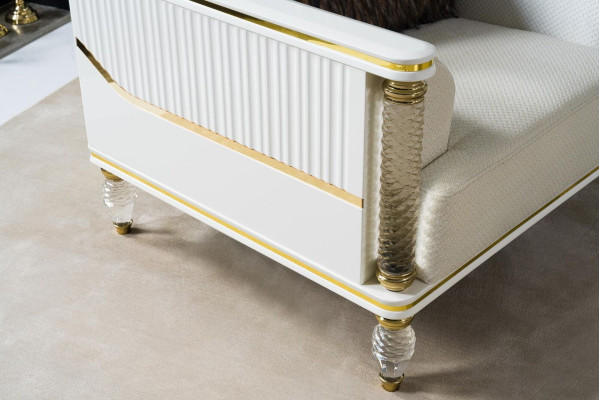 Suite di design Poltrona di lusso Relax Tessuto Sedia bianca Relax Sedia Moderno lusso